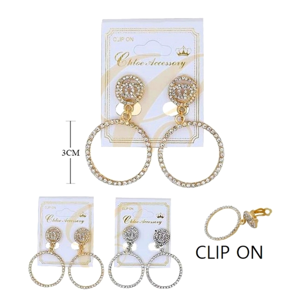 Dazzle clip on earrings